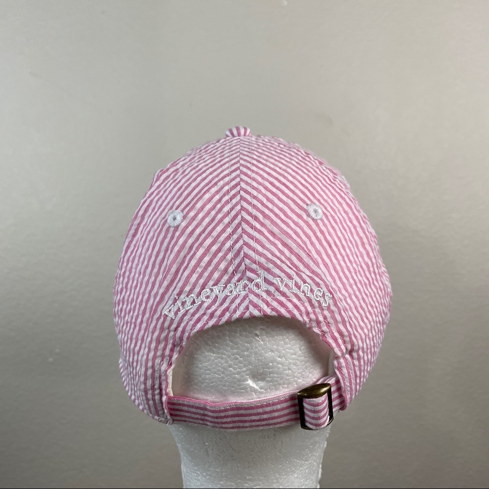 Vineyard Vines Pink Striped Whale Hat OSFM - Picture 4 of 6